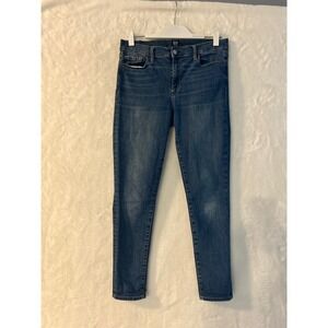 GAP 1969 True Skinny Jeans Womens 10/30 Regular Medium Wash Blue Denim Stretch